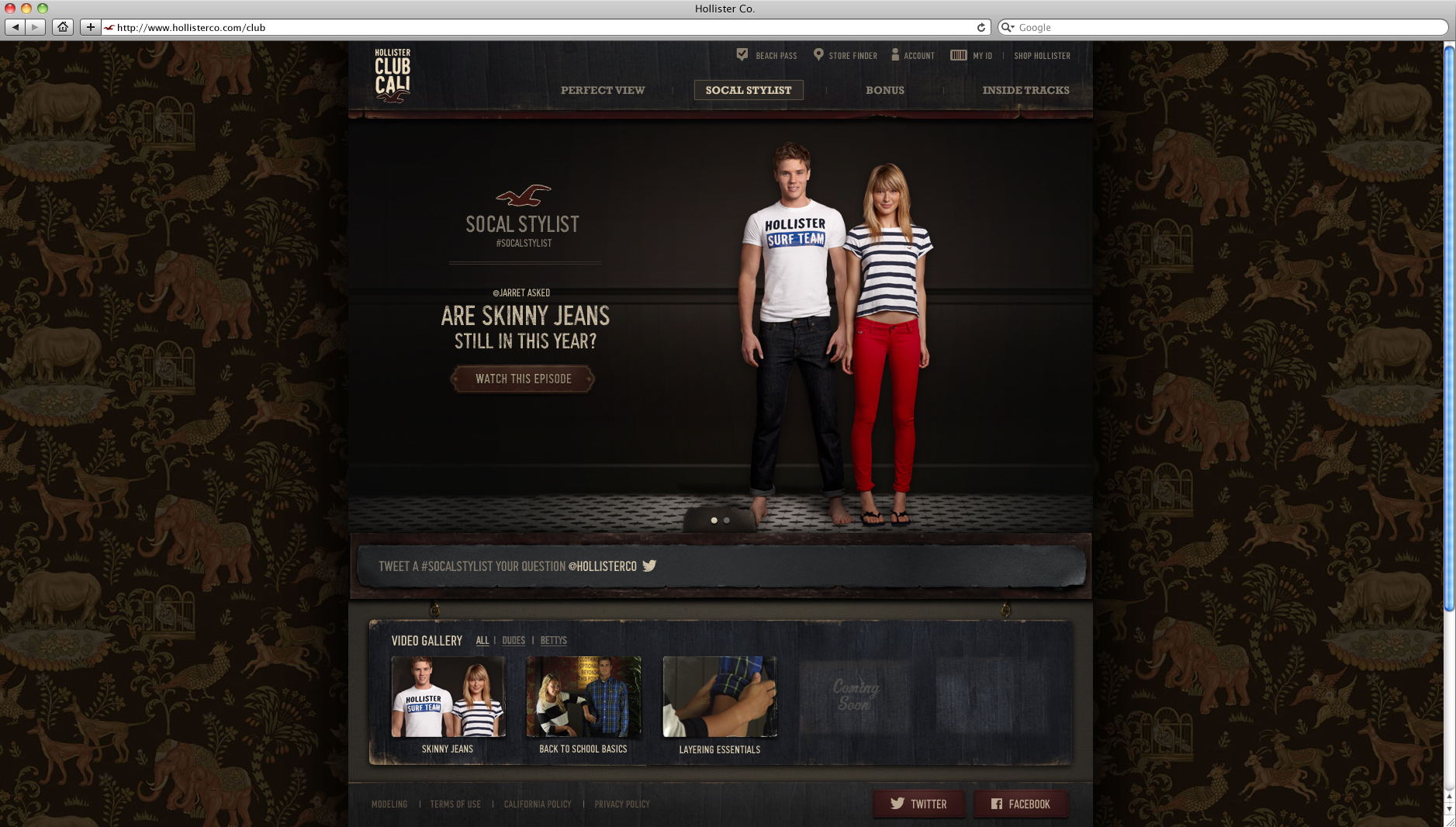 hollister schedule website