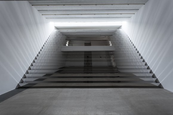 STEEL, Sta(i)r(e), 2013 stainless steel 528 x 860 x 568 cm