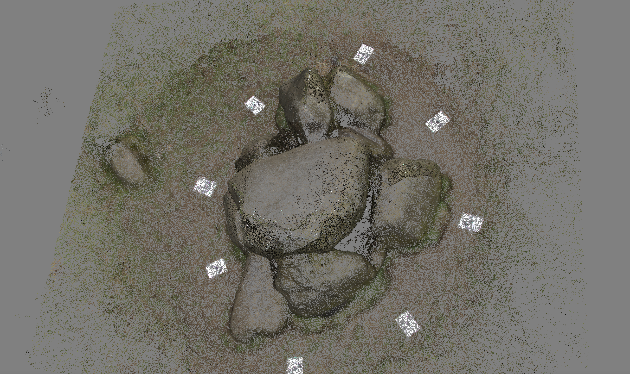 Point of view II , 3D model of neolithic henge 'The Giant's Ring' created by photogrammetric surveying