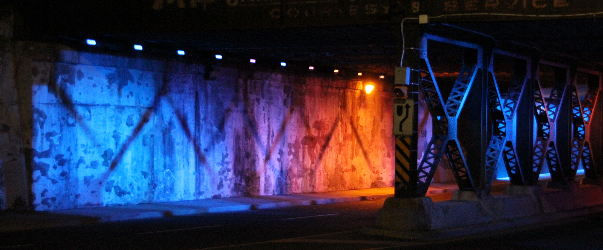Dereck Revington Studio - BlueGold Variations - CNR Underpass, Medium-High Wind