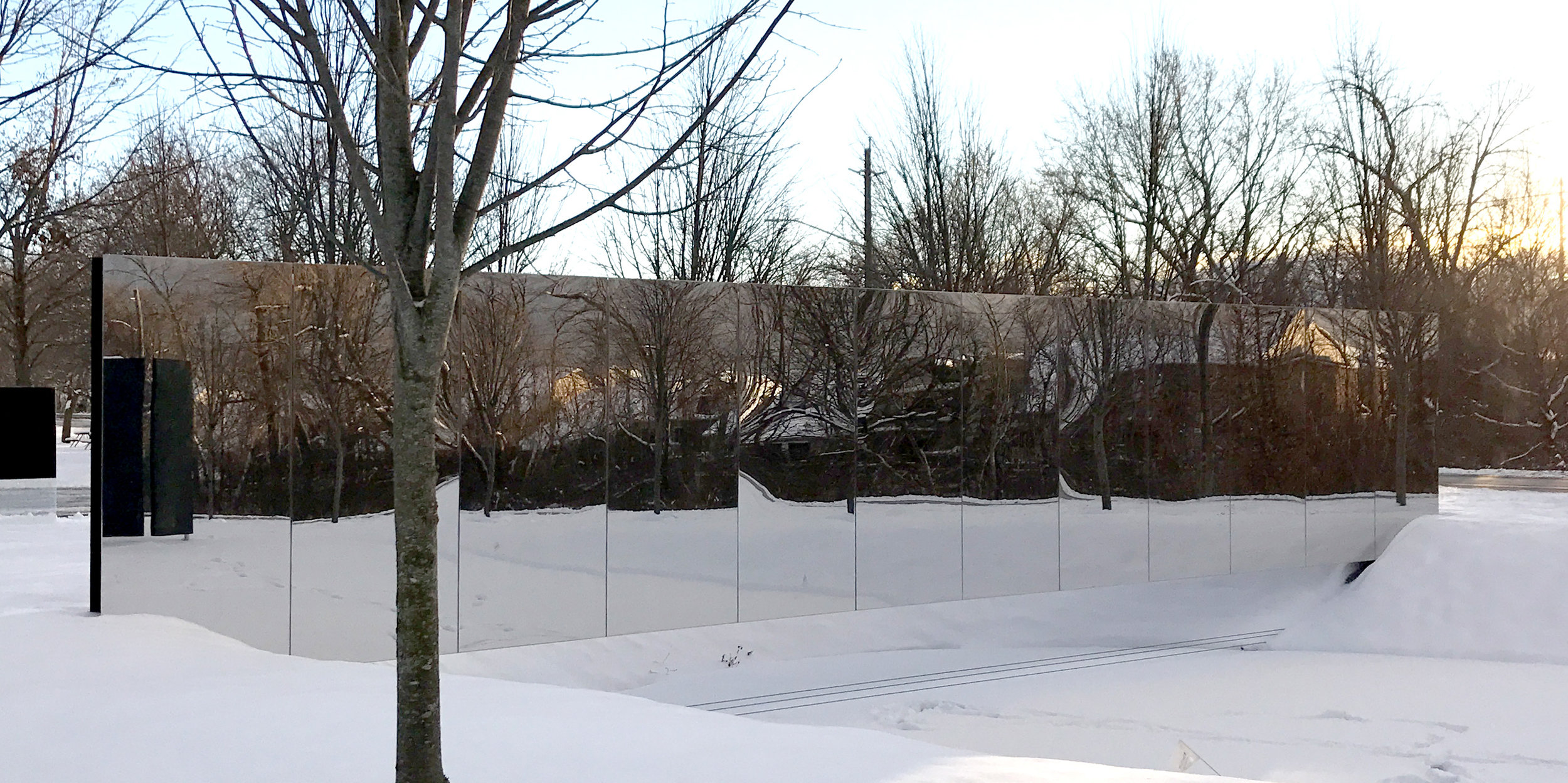 Dereck Revington Studio - Welland Canal Fallen Workers Memorial - Mirror Side Winter