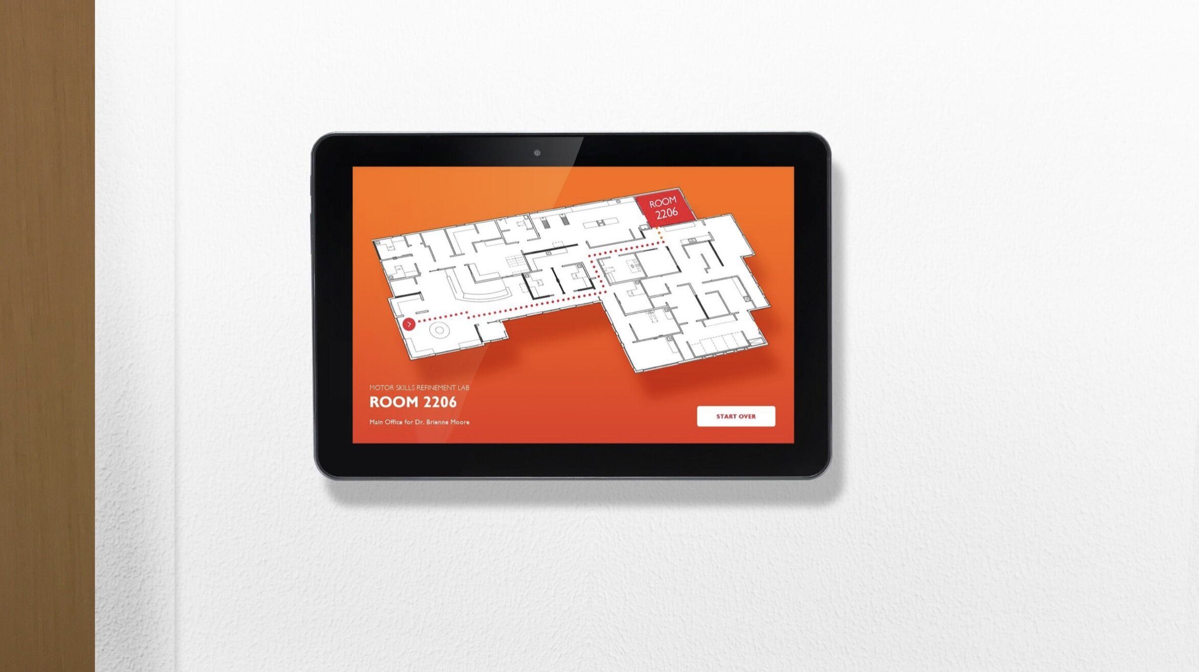 We created concepts showing how visitors could use smaller displays throughout the hospital for way-finding.