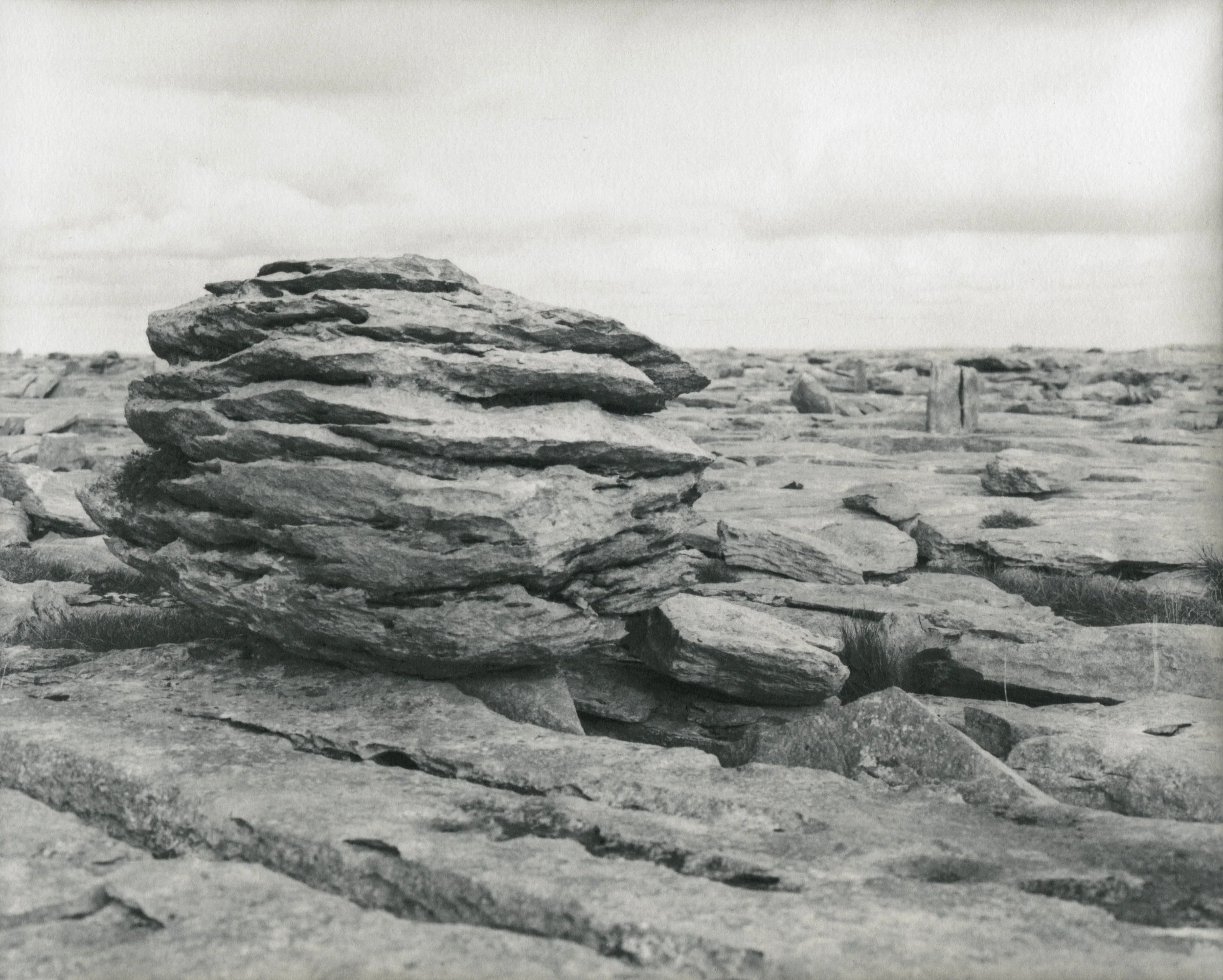 eroded rock shot October 2016 - Ballyvaughan, Ireland printed November 2018 - Sewanee, Tennessee platinum-palladium print on Arches Platine 8X10 inches