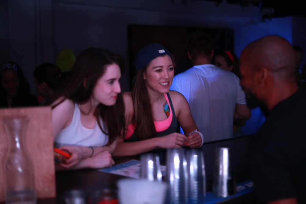 Lord Chad serving up some happy yoginis at the bar!