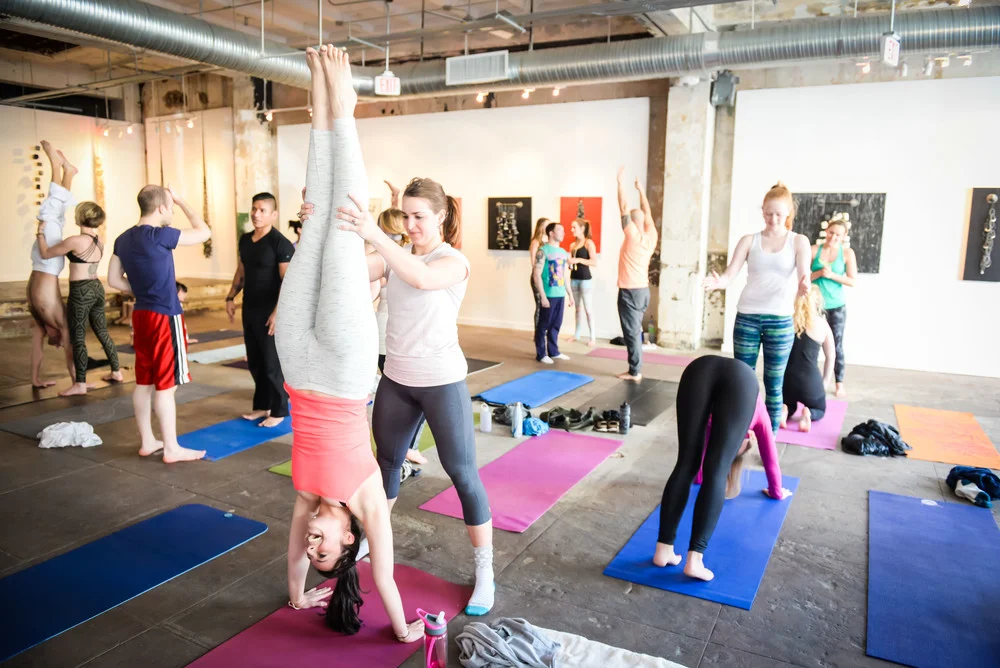  Grip The Mat Yoga, Bendy Brunch, Longview Gallery, Sunday February 15, 2015, Photo by Ben Droz. 