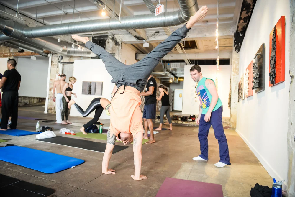  Grip The Mat Yoga, Bendy Brunch, Longview Gallery, Sunday February 15, 2015, Photo by Ben Droz. 