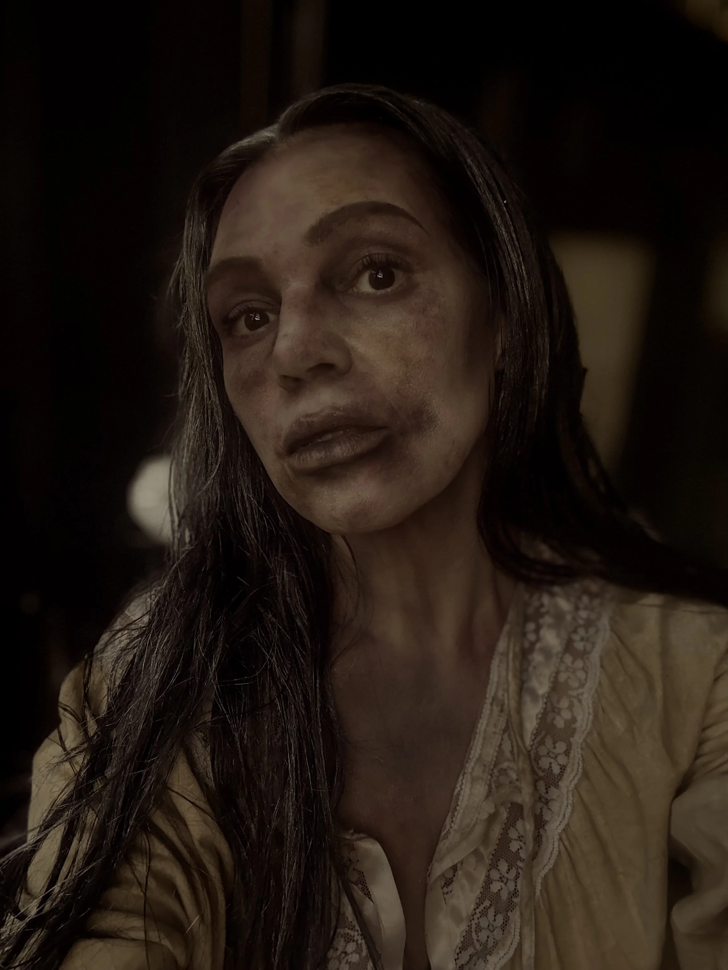 Makeup and costume design on myself for the upcoming feature film "Slow Drain"