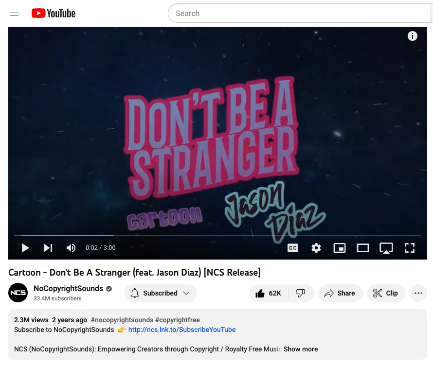 NEW SONG HITS OVER TWO MILLIONS PLAYS ON YOUTUBE!!