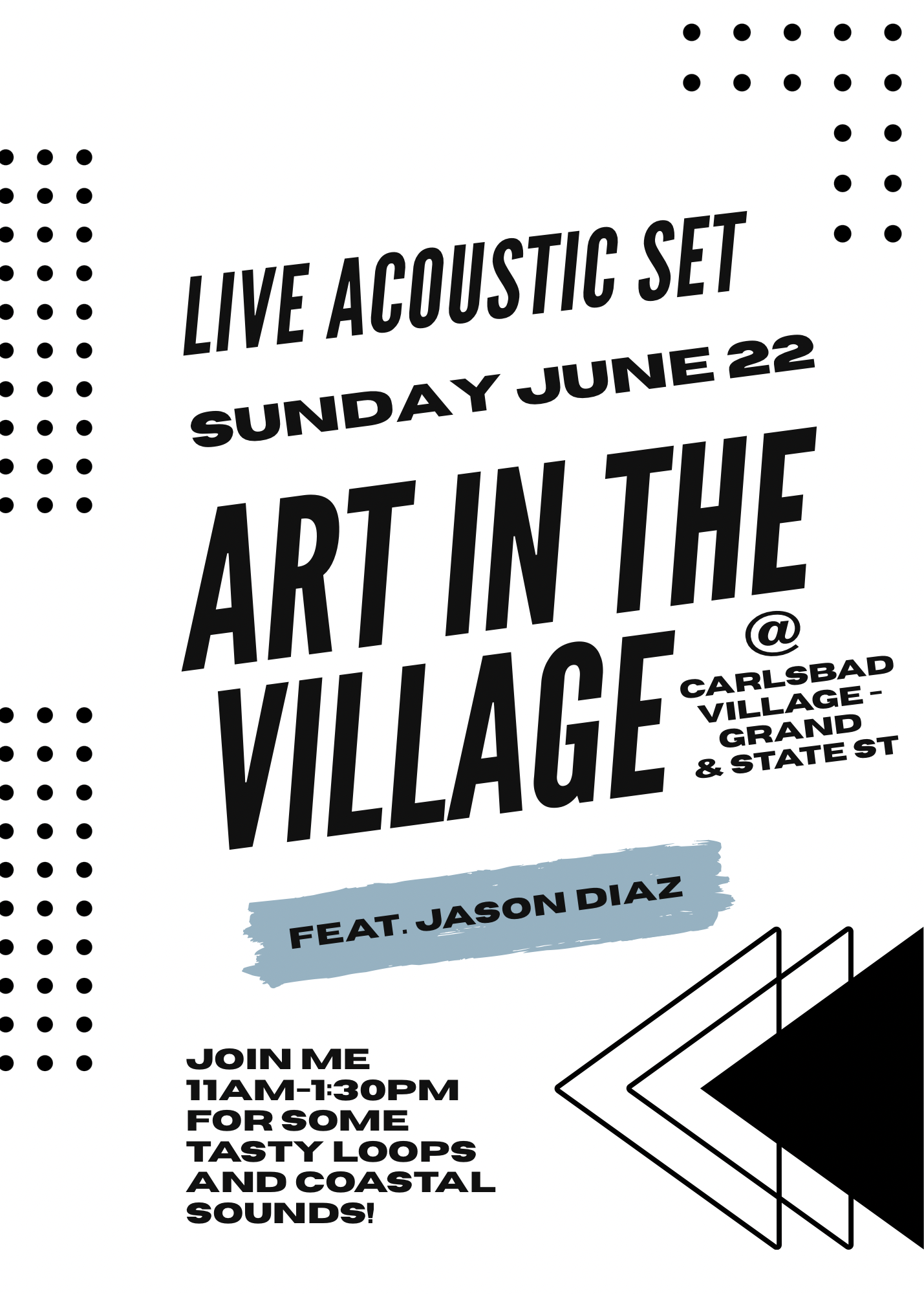 LIVE ACOUSTIC SET - ART IN THE VILLAGE