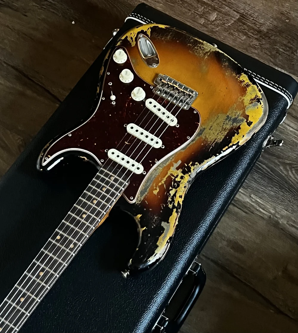 ギター Ultimate Relic 3 Sunburst Stratocaster 2019 Fender Stratocaster Custom Shop 1962 Reissue Heavy