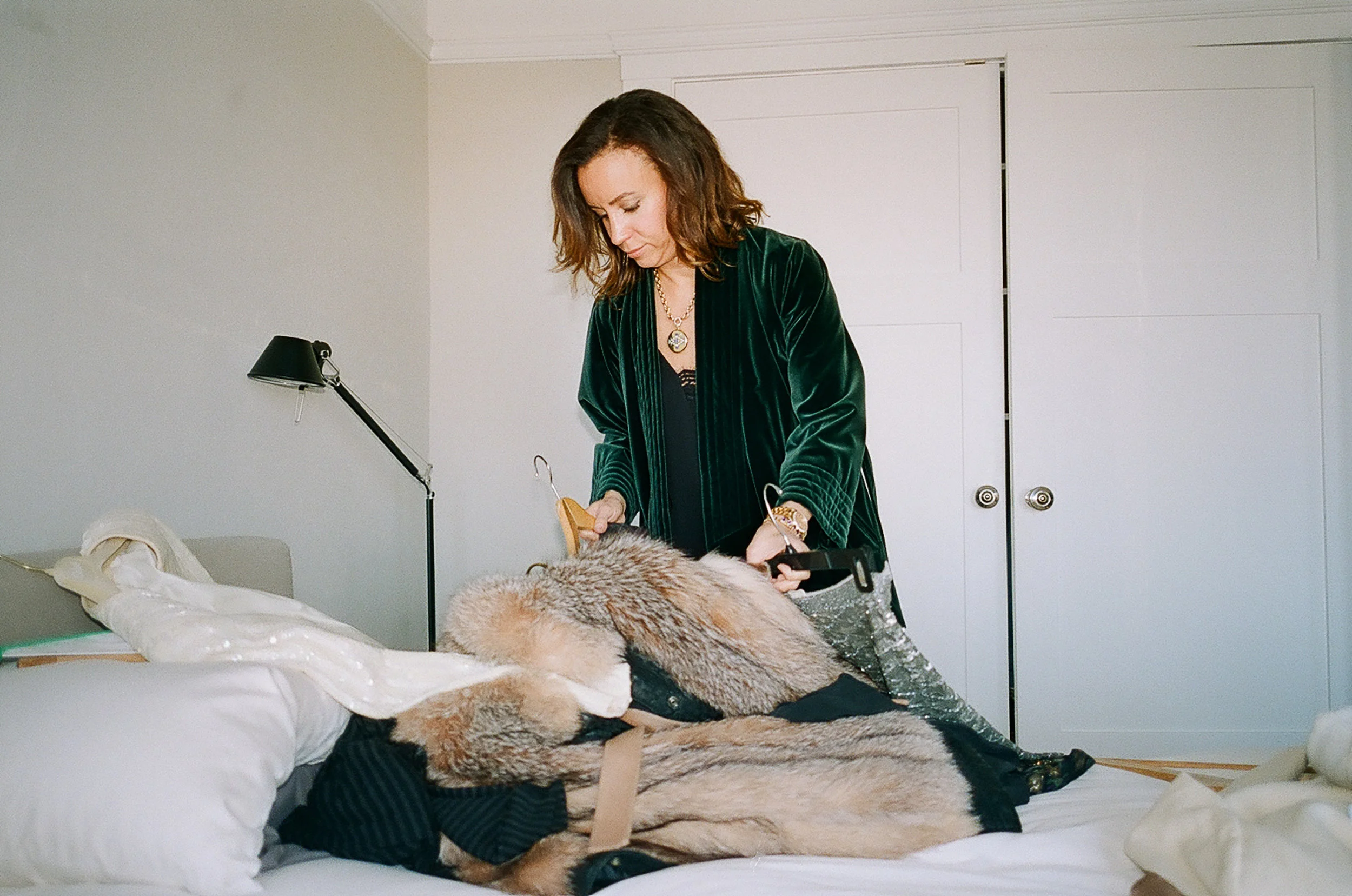 Looking through piles of incredible vintage jackets to shoot!!!