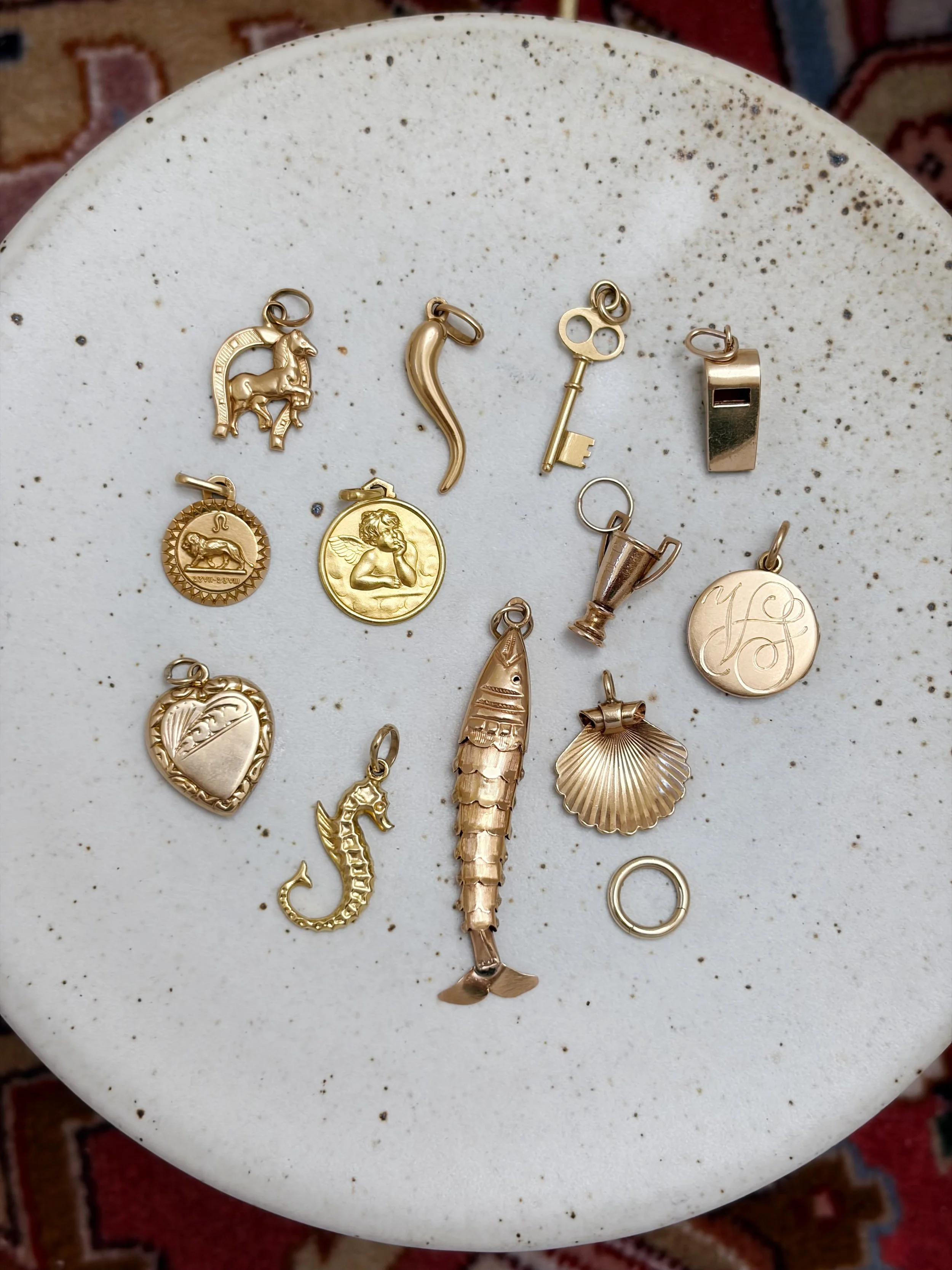Solid Gold Vintage Charms