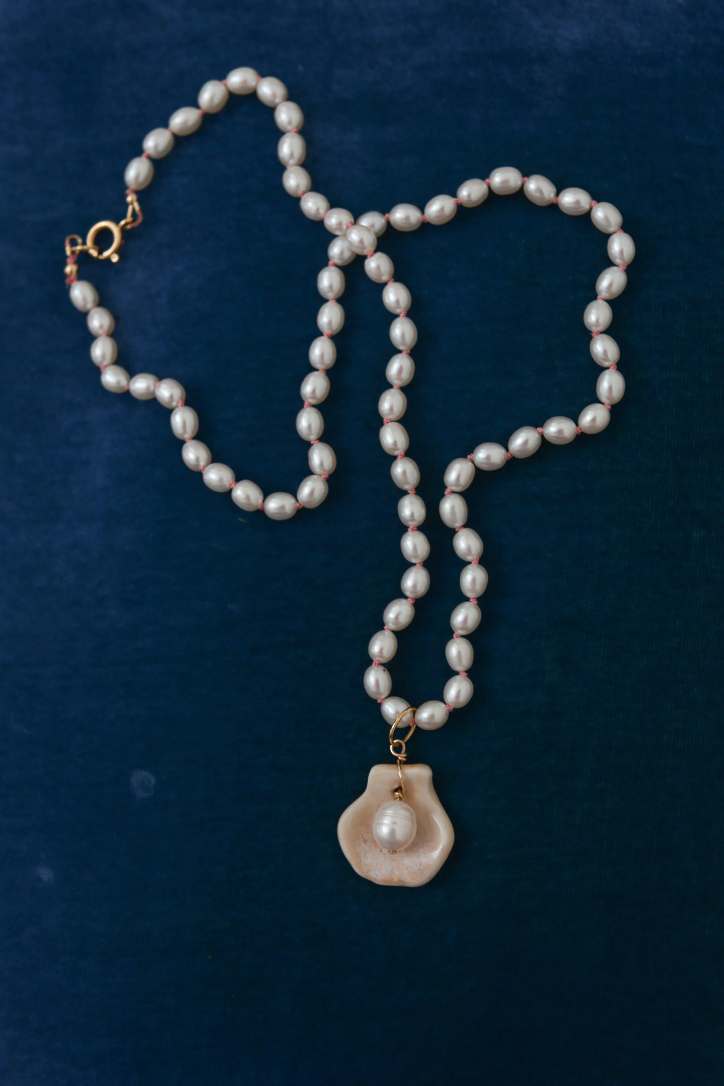 Porcelain Shell + Pearls