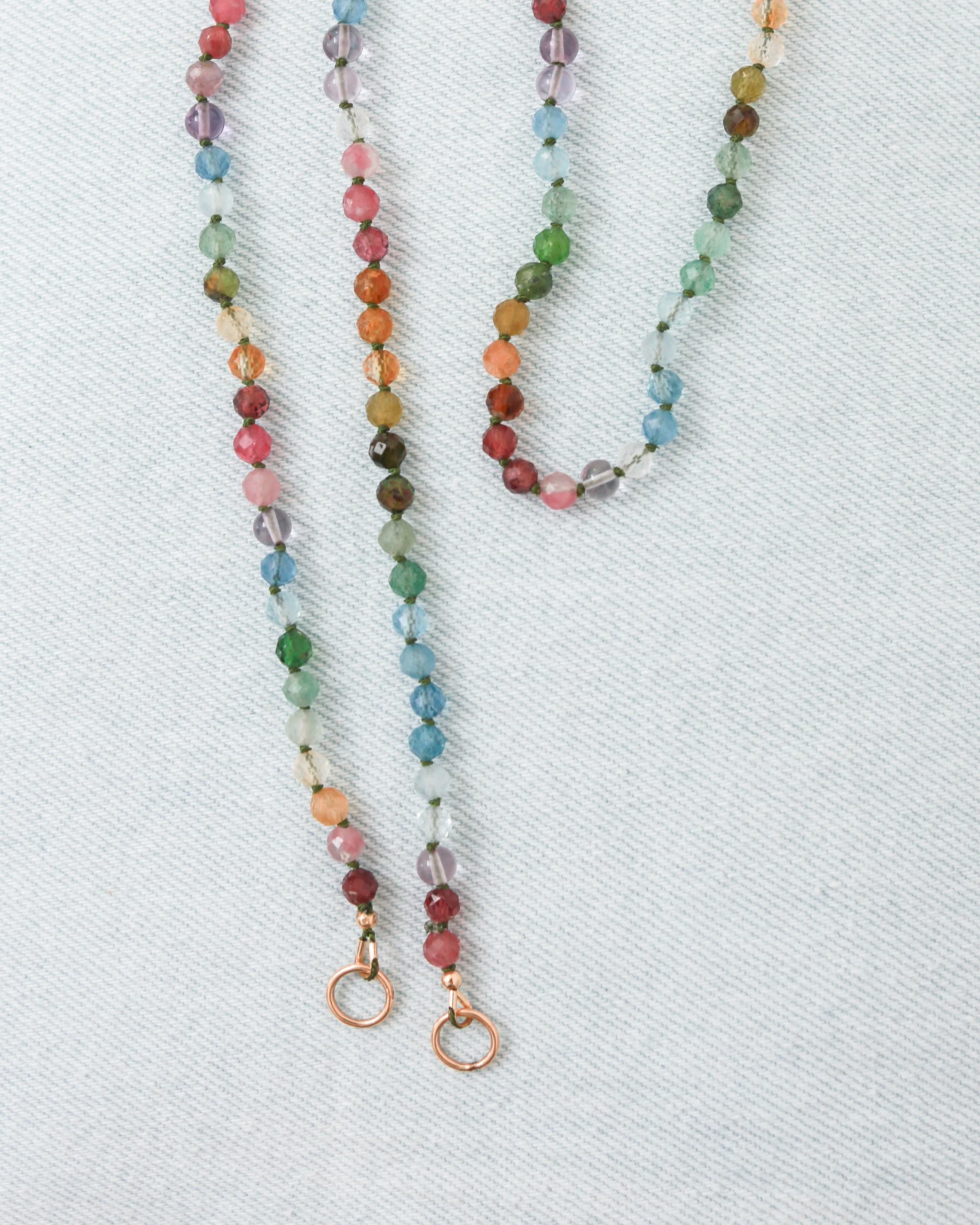 Long Faceted Rainbow Strand - Sans a Clasp