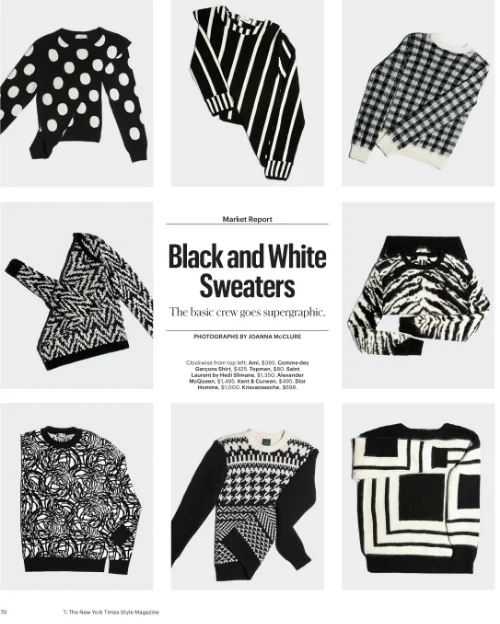 New York Times, T MAGAZINE, October 9, 2014. Photographer: Joanna McClure. Paul Moreno-Set and Styling.