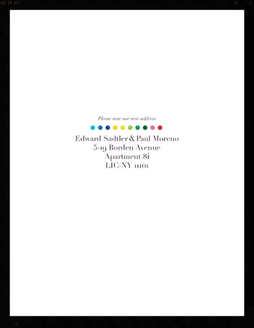 Change of Address. 2010. Designer.