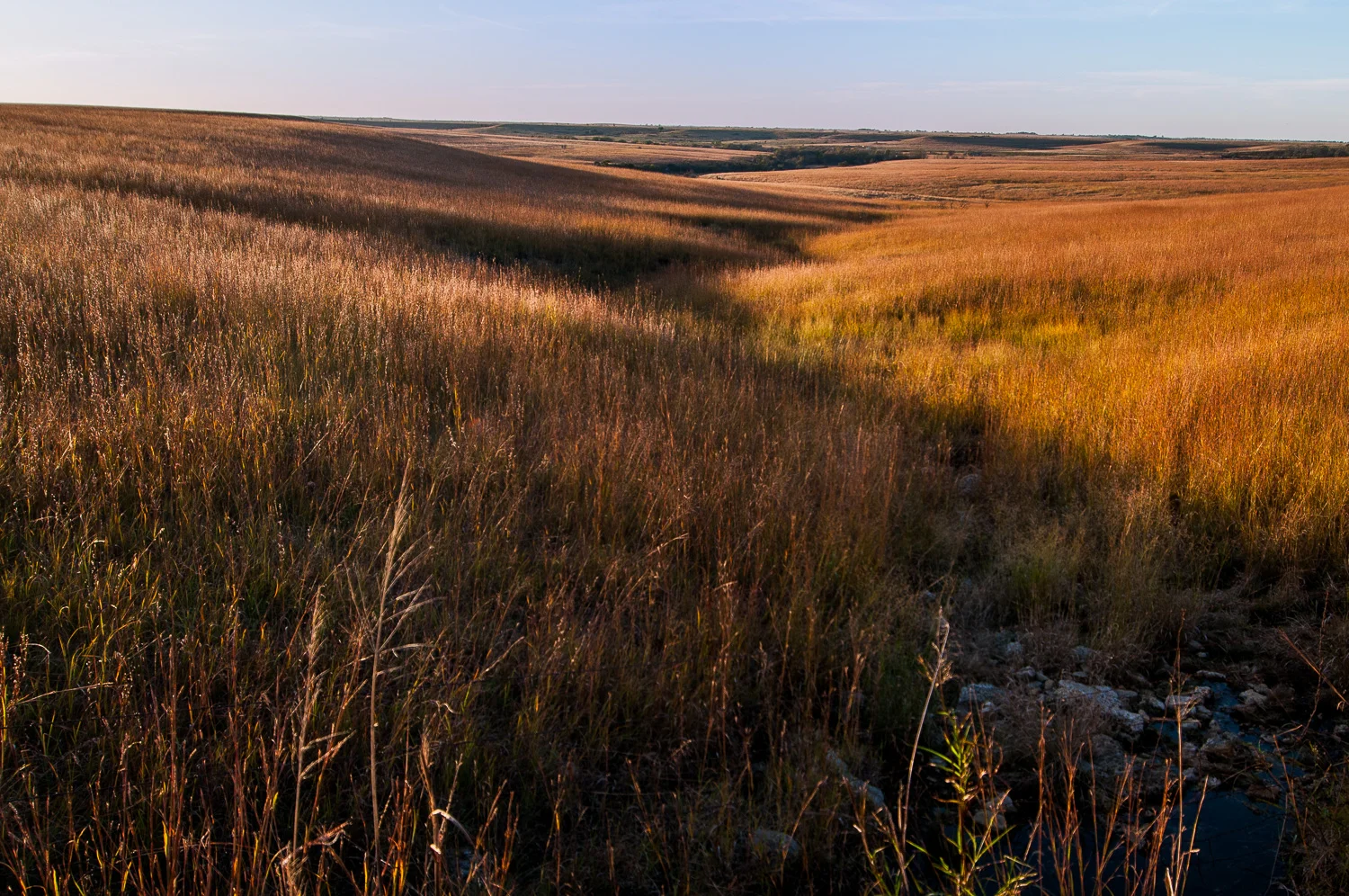 Fall Sunset Colors & Shadows in the Flint Hills