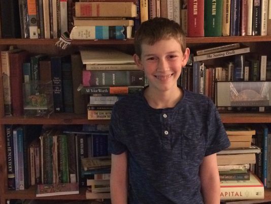 The eighth-grader said he wants children to be able to pick up the book, whether they are happy or sad, and be reaffirmed that they are going to be OK.