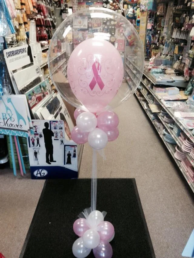 Breast Cancer Awareness Deco Bubble Centerpc