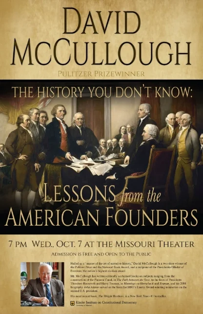 David McCullough Lecture Poster