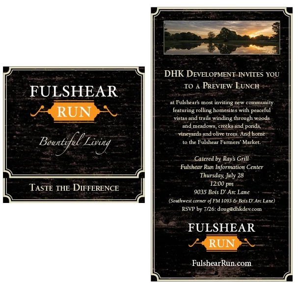 Fulshear Run Realtor Luncheon Invite