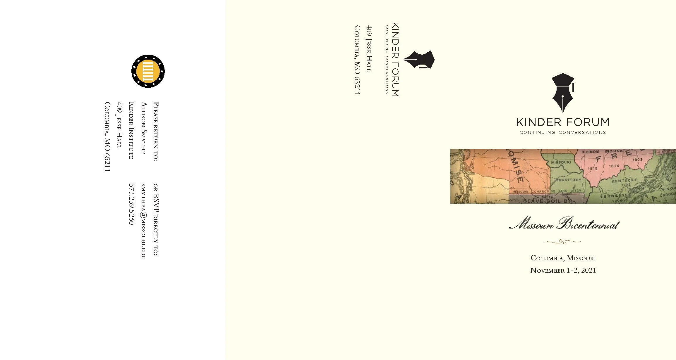 Kinder Forum Columbia Invitation