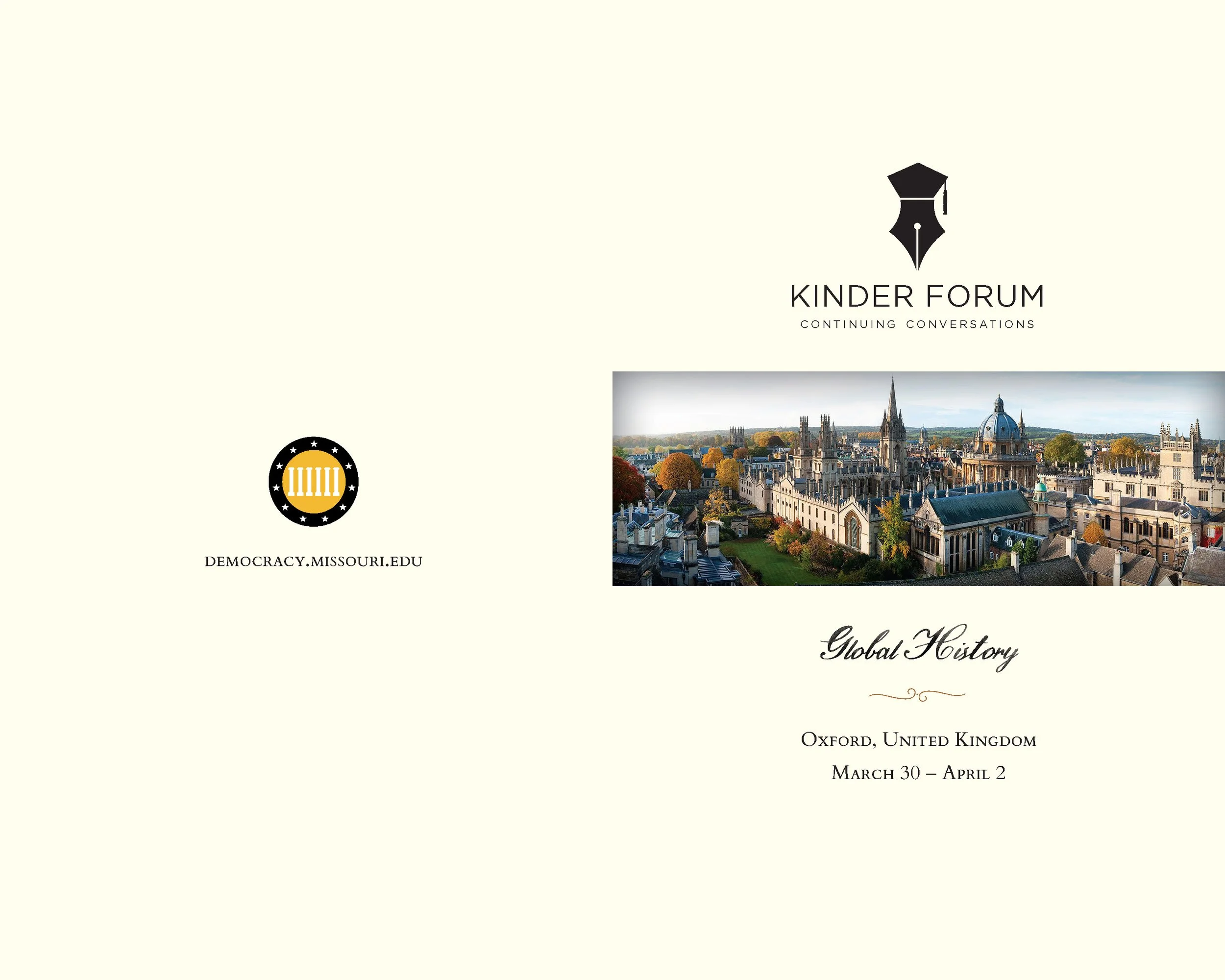 Kinder Forum Oxford Invitation