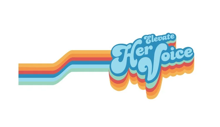 Elevate Her Voice logo for RootsNBlues Festival
