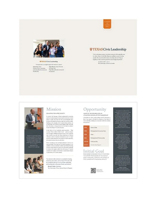 School of Civic Leadership Giving Brochure