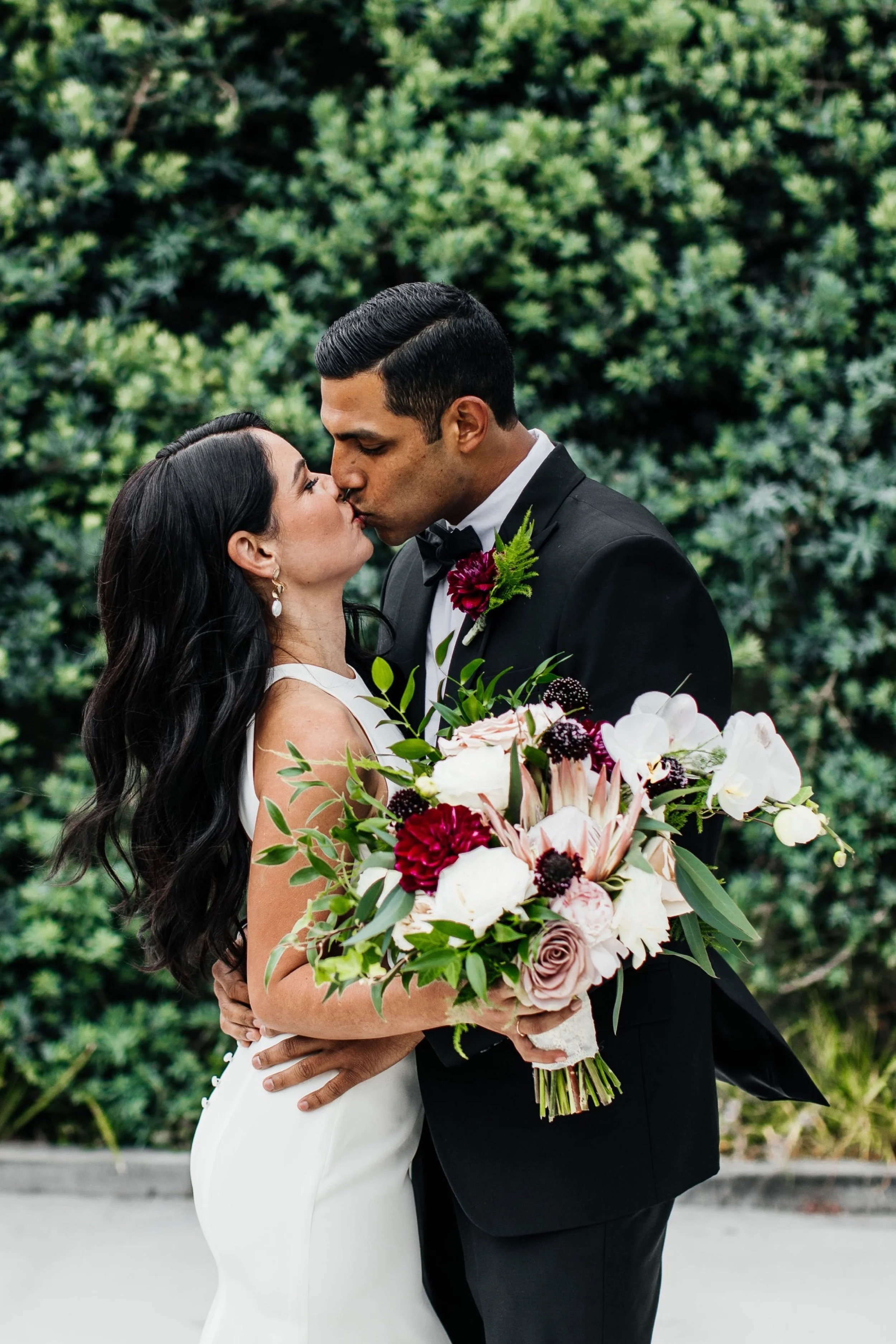 Smoky Hollow Studios Wedding, Bride and Groom Portraits, Los Angeles Wedding, Los Angeles Wedding Photographer, Los Angeles Wedding Photos, Los Angeles Wedding Photography, DTLA Wedding, California Wedding Photographer, California Wedding Photography, California Wedding Photos, SoCal Wedding Photographer, SoCal Wedding Photos, SoCal Wedding Photography, Los Angeles Wedding Inspo, Destination Wedding California, Biracial Couple, Elegant Wedding, Modern Wedding, Candid Wedding Photos