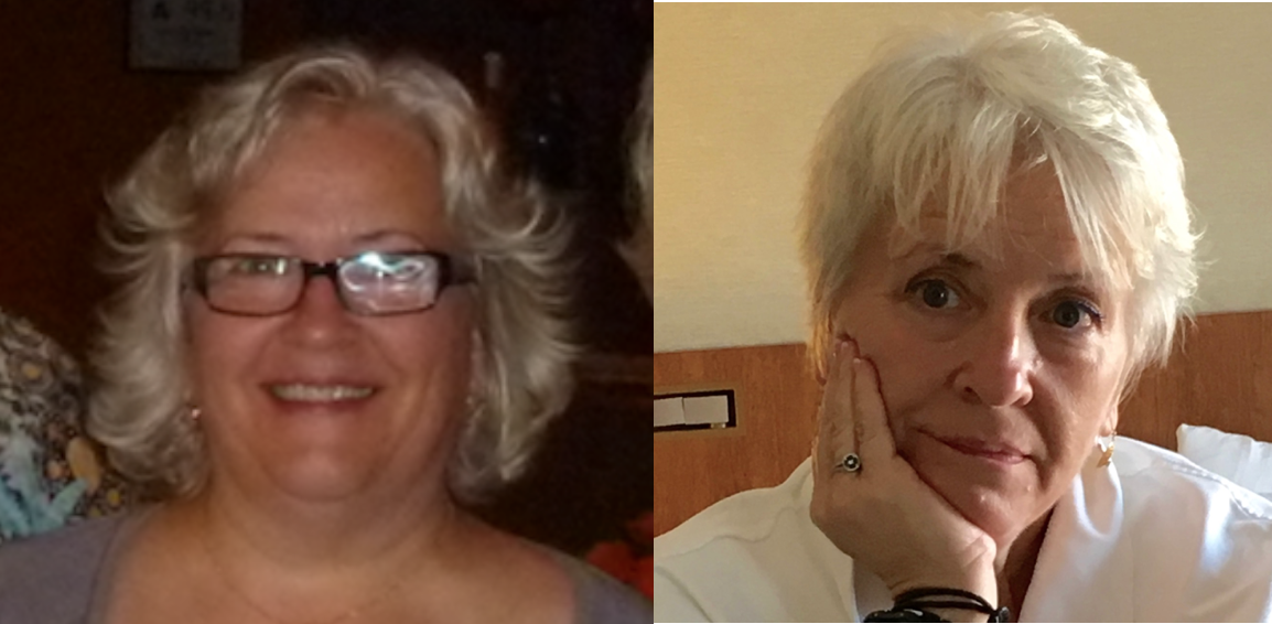 The woman on the left is smiling. But it's the woman on the right who has found happiness.