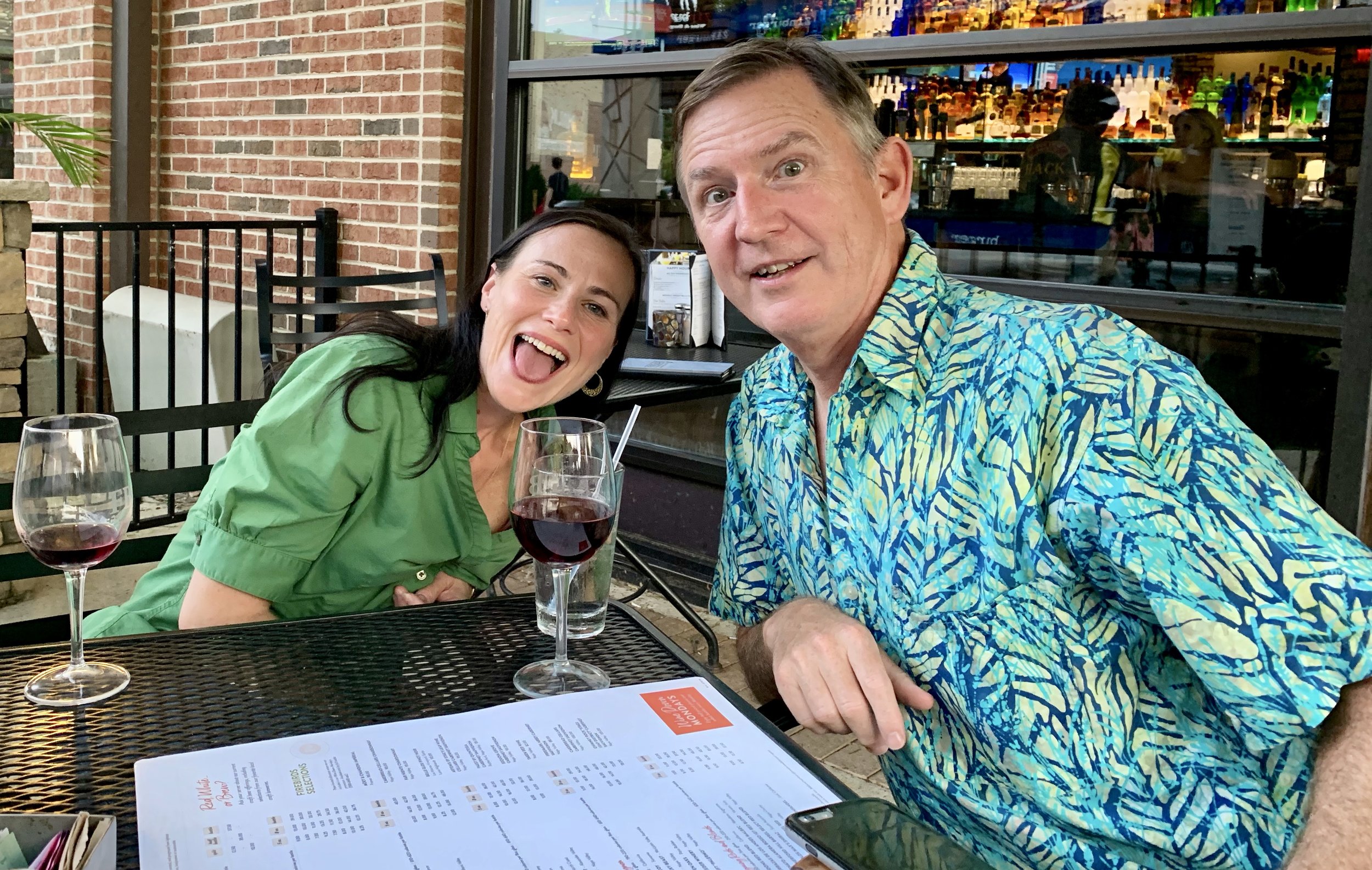 Amy berger and dr. eric westman as we enjoyed some adult beverages and conversation recently.