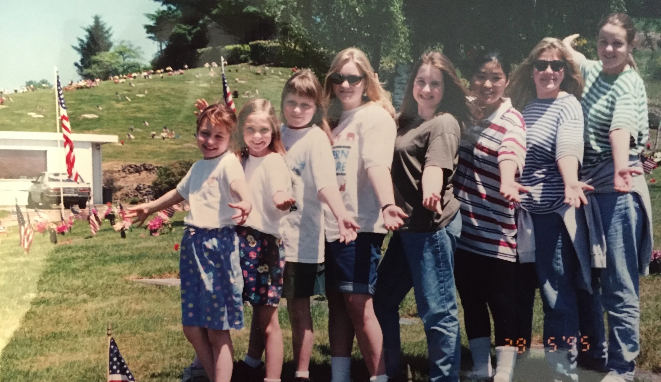 I'm the one wearing polka dot pants in the front.