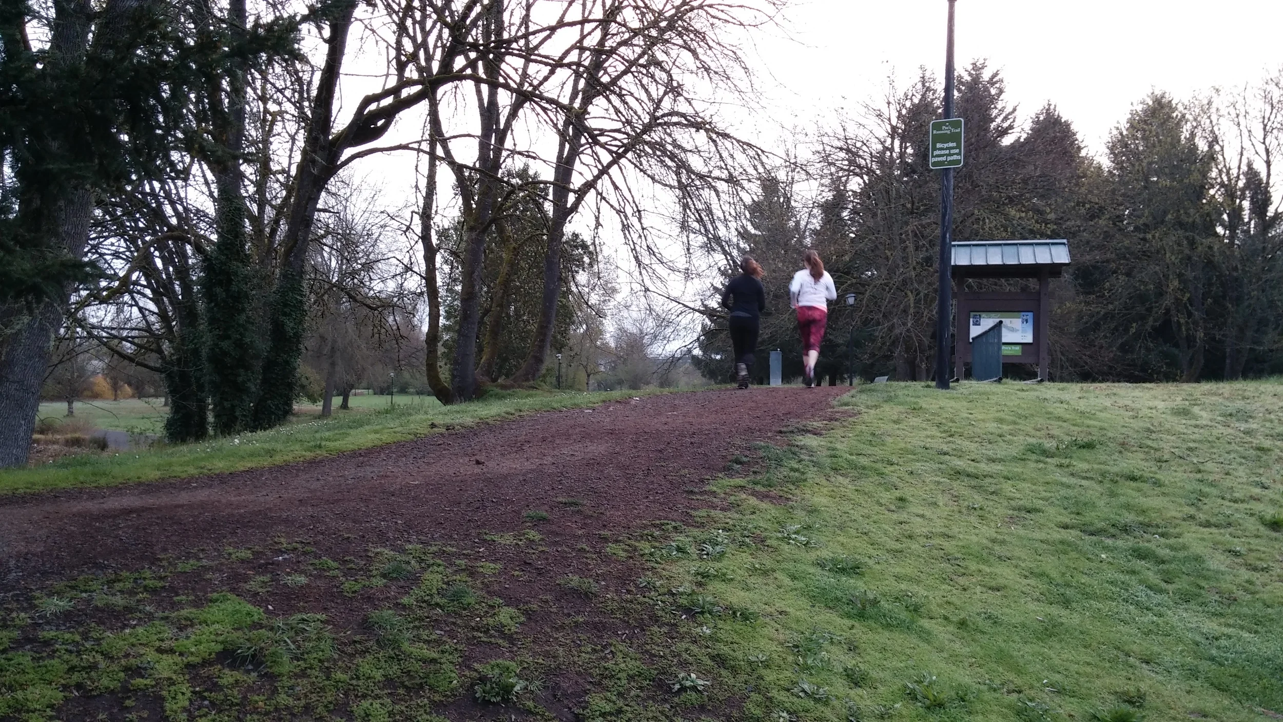 That's Miriam on the right during a training run.