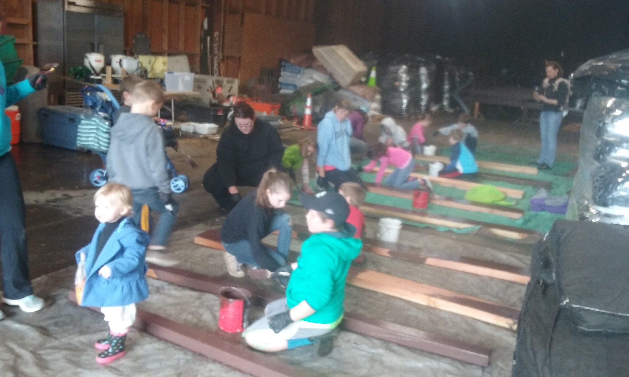 So many hands working so hard
