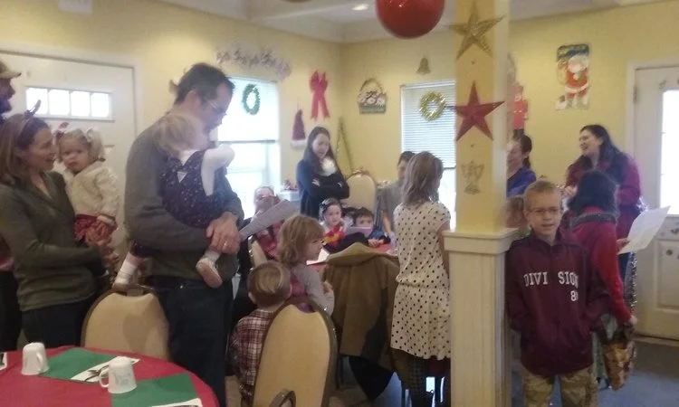 Caroling a couple years ago at Cafe 60 Meals on Wheels