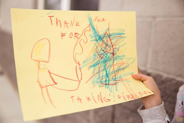"Thank you for taking fires out"