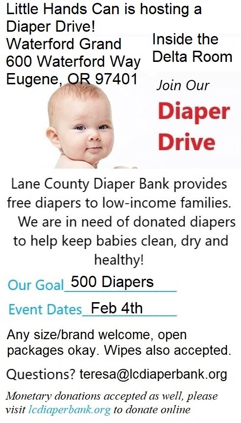 Happy Helpers: Diaper Drive for Lane County Diaper Bank