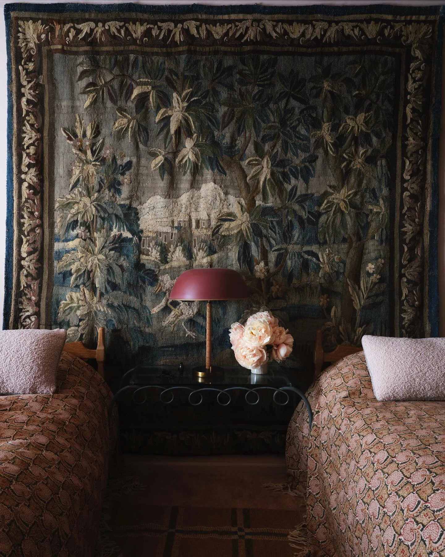 If I remember one thing about my childhood it&rsquo;s the way it felt to come home.  It felt safe and warm and joyful.  My memories are all color coded and these memories are a soft golden peach tone.  For my girls bedroom, I loved putting elements t