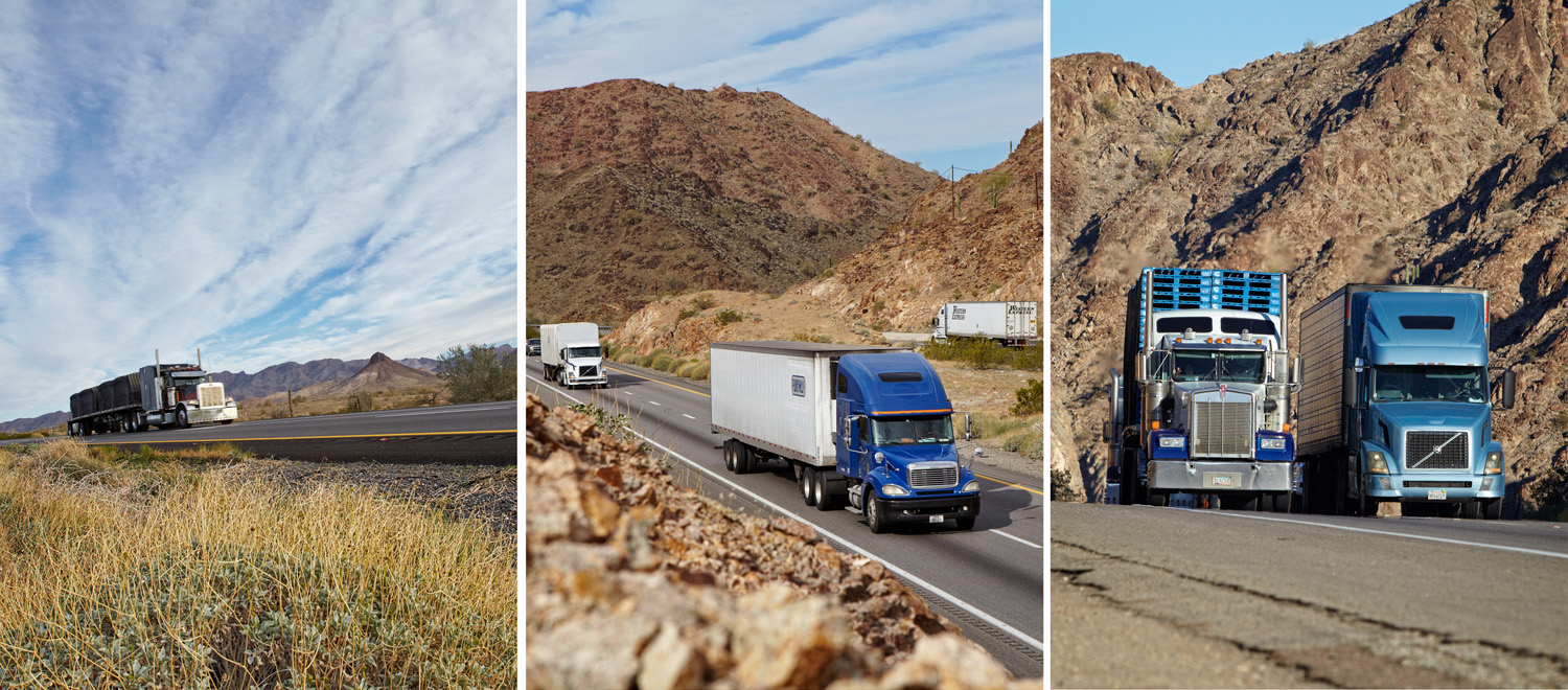 Peterbilt, Freightliner, Kenworth, Volvo