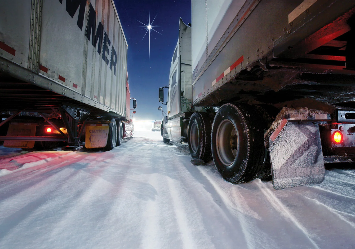 Parked Tractor-Trailers