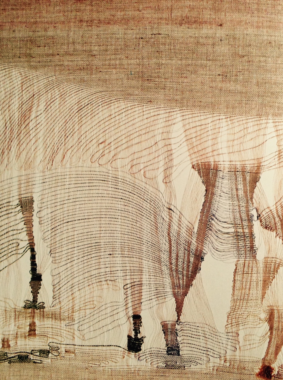 Marisa Bronzini, "Le fiamme (Les flammes)", 1948. Soie. (Catalogue " Filo 1996")