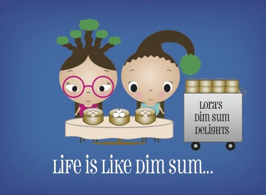 Set of 24 Personalized "Life is Like Dim Sum" Greeting Cards