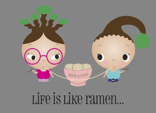 Set of 24 Personalized "Life is Like Ramen" Greeting Cards