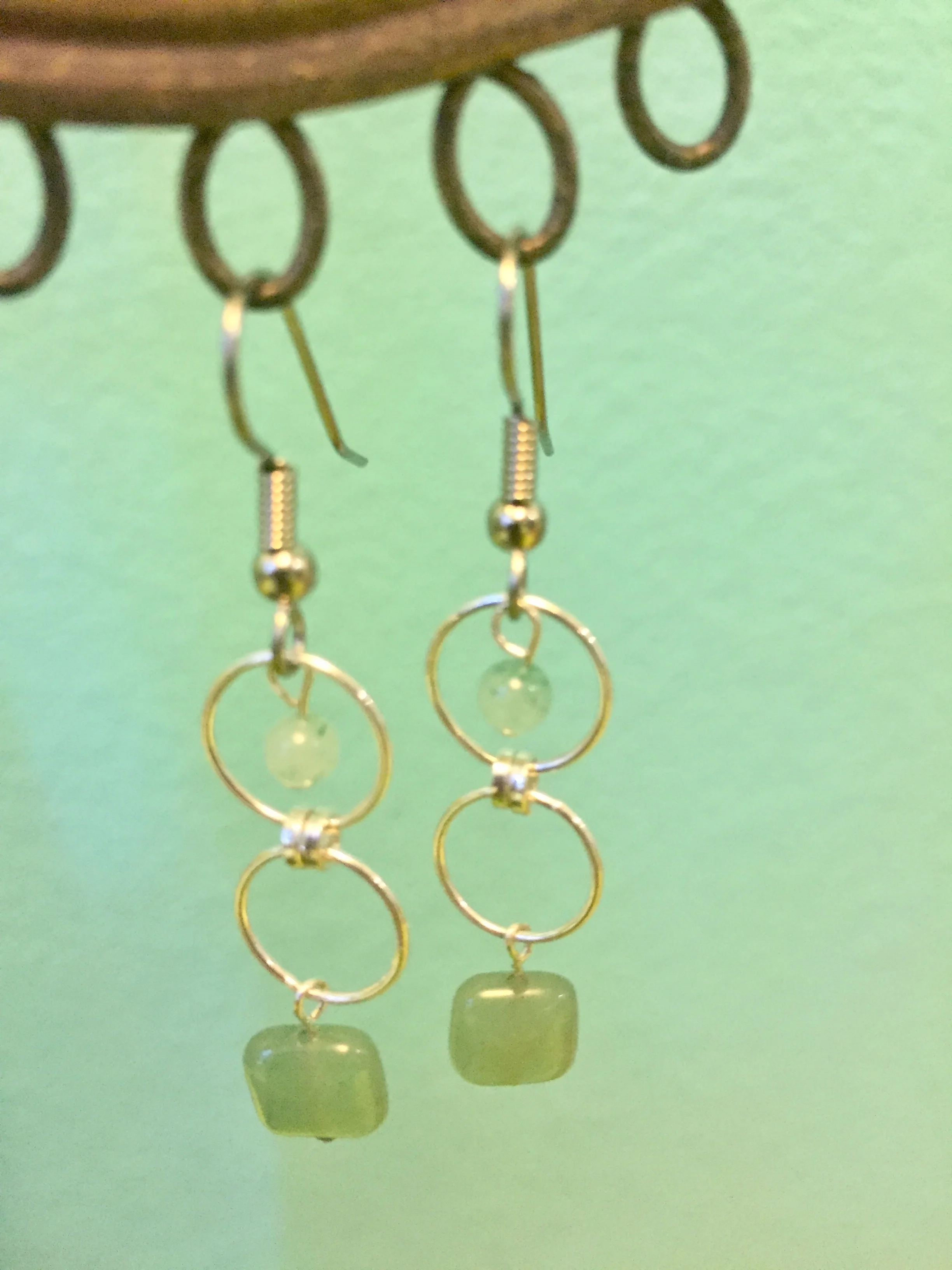 "Dream" Jade Sterling Silver Earrings & Written Communication