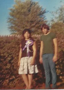 Mom wearing the mum I bought her (sorry, the only pic I had)