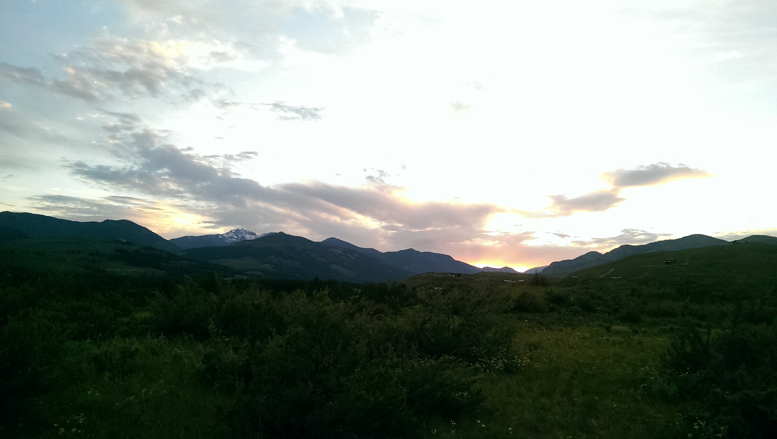 Sunset from our newly acquired land.