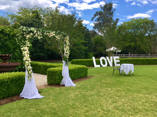 Wedding arbour ceremony