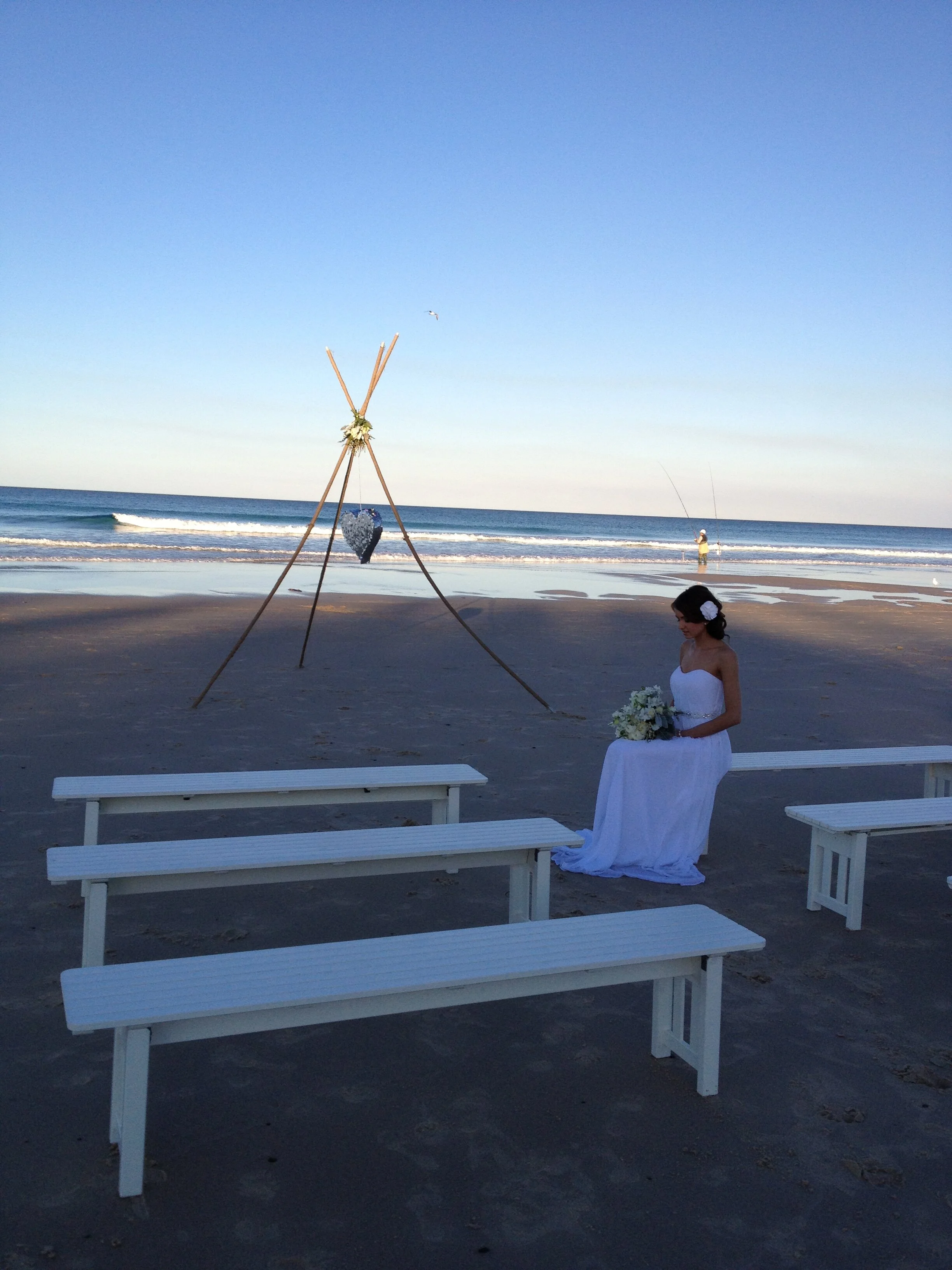 Bench Seats - White Timber