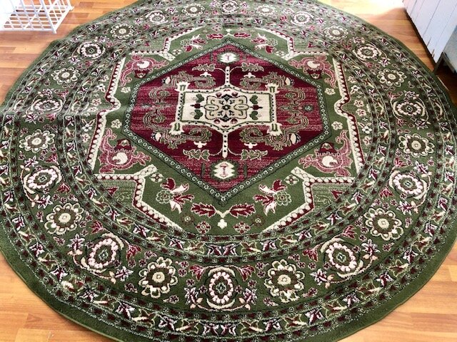 Large round Persian rug